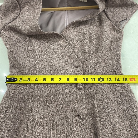 Gal Meets Glam Agatha Dress Pink Tweed Coat Dress Size 6 - Picture 10 of 12